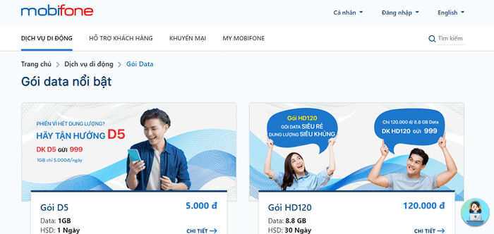 Cách nạp 3G trên website MobiFone.vn