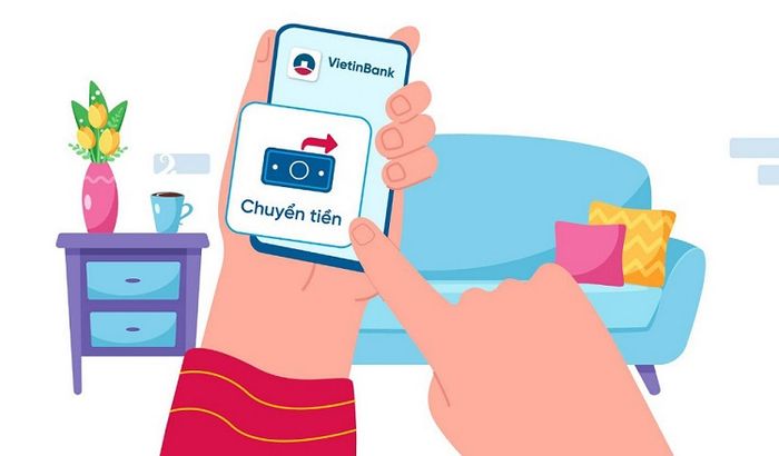 Chuyển tiền qua điện thoại đến ngân hàng VietinBank