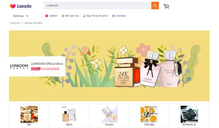 nước hoa nữ chính hãng giá bình dân LONKOOM