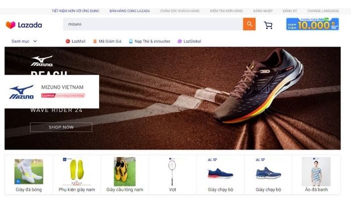 Gian hàng chính hãng của Mizuno