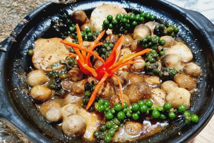 Nấm kho tiêu xanh