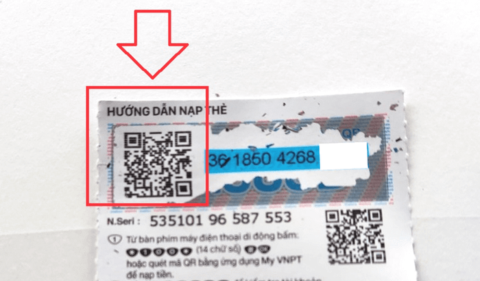 Cách nạp thẻ Vinaphone bị mất số mà không cần đổi thẻ bằng mã QR