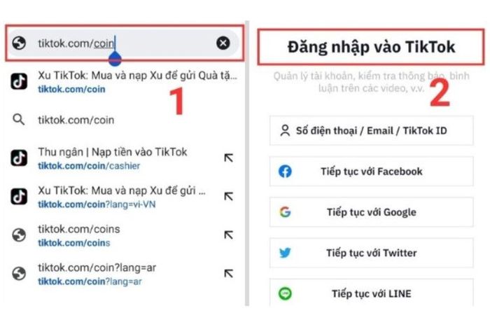 Hướng dẫn nạp xu TikTok qua thẻ ngân hàng