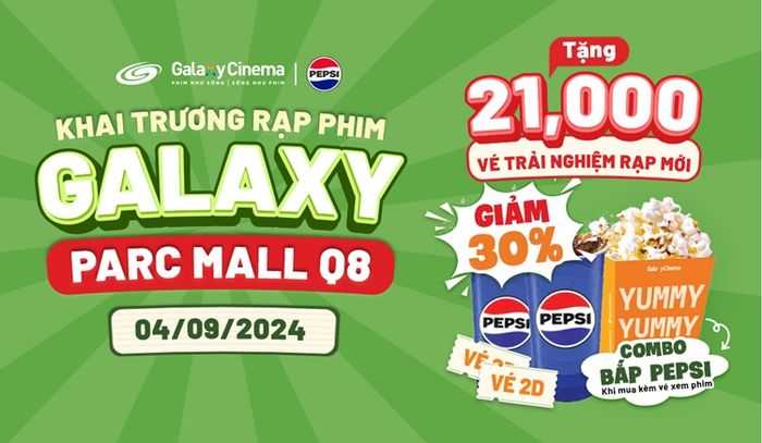 Khám phá những ưu đãi hấp dẫn tại rạp Galaxy Parc Mall Q8.