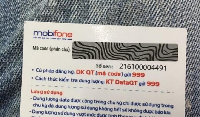 Nạp tiền điện thoại MobiFone thông qua thẻ cào giấy