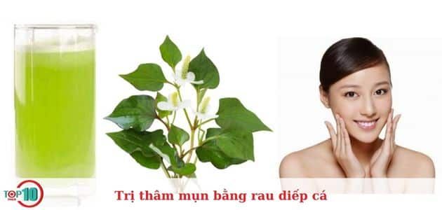 Chữa thâm mụn với rau diếp cá