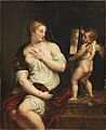 Venus nhìn vào gương, có Cupid đứng bên, tranh vẽ khoảng năm 1650 - 1700, của Peter Paul Rubens