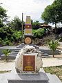 Mô hình cột mốc chủ quyền Trường Sa trên đỉnh Hòn Me, thuộc huyện Hòn Đất.