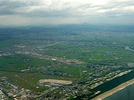 Toàn cảnh khu vực đồng bằng Sendai mở rộng ra là khu đô thị Sendai thuộc tỉnh Miyagi.