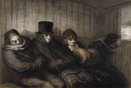 Bức tranh 'Cỗ xe hạng hai' (1864) của Honoré Daumier