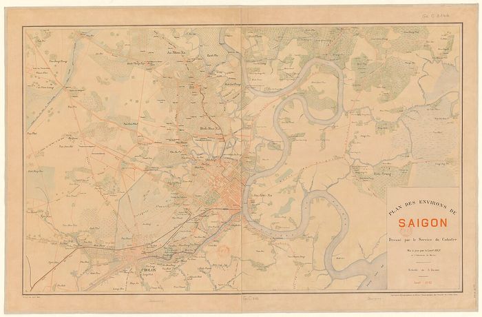 Bản đồ Sài Gòn – Chợ Lớn năm 1895 cho thấy hai con đường kết nối hai thành phố