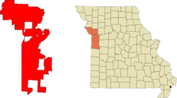Vị trí nằm trong các quận Jackson, Clay, Platte và Cass của bang Missouri.