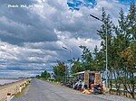 Đoạn đường đê biển Gò Công đi qua xã Kiểng Phước