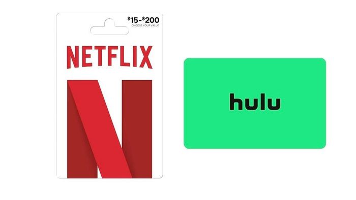 Thẻ Quà Tặng Netflix và Hulu