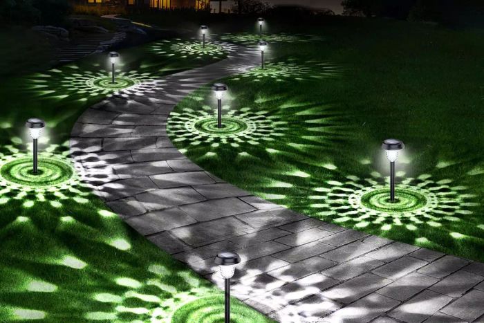 10 Pack Ultra Bright Solar Lights Outdoor Waterproof, from Dusk to Dawn Up to 12H Solar Lights for Outside, Auto On/Off Solar Powered Garden Pathway Lights, Landscape Lighting (Cold White, 10Pack)