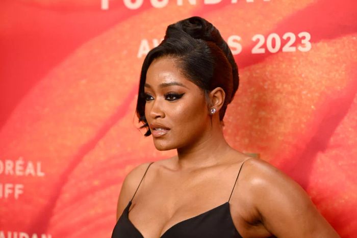 Keke Palmer rocking the French Roll Hairstyle