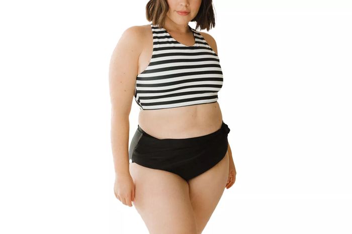 Albion Fit Hang Ten Game Changer Swim Crop Top