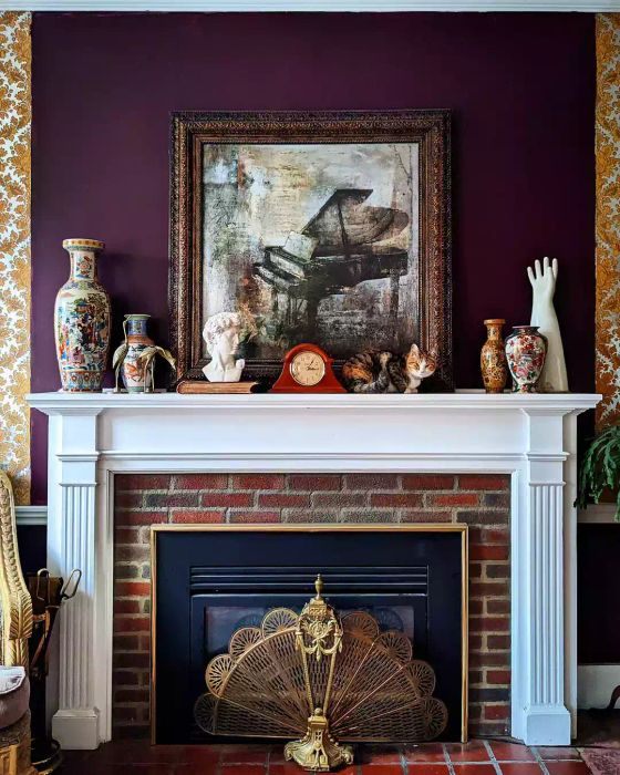 add some quirky decorations to your mantel
