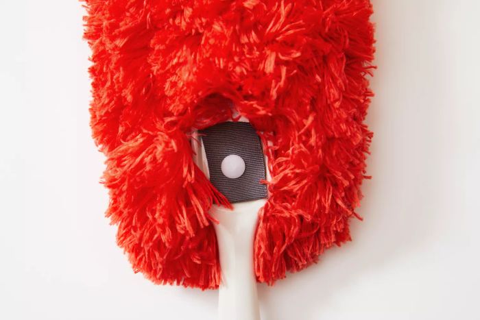 Close-up details of the OXO Good Grips Microfiber Hand Duster.