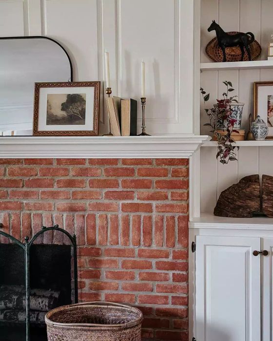 books as mantel decoration