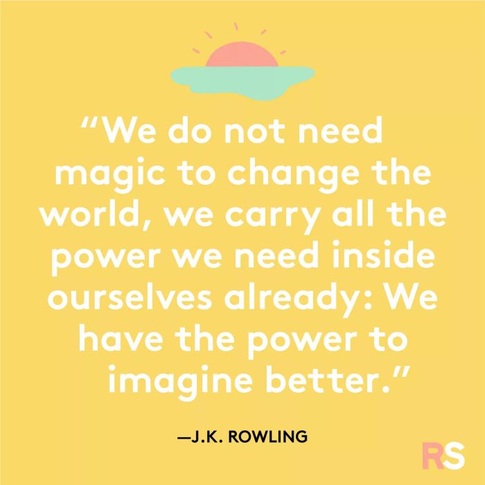 JK Rowling's uplifting quotes, captions, and messages.