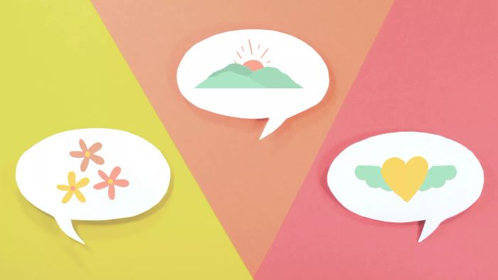 Inspirational quotes, captions, and messages – Empowering and motivating phrases (highlighted with speech bubbles)