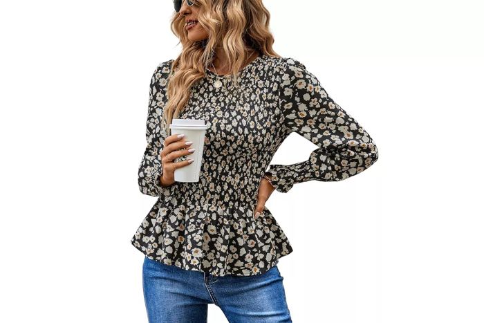 PRETTYGARDEN Women's Casual Long-Sleeve Crewneck Tops