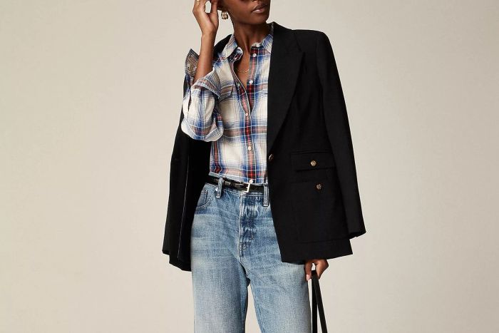 Western shirt crafted from plaid cotton voile