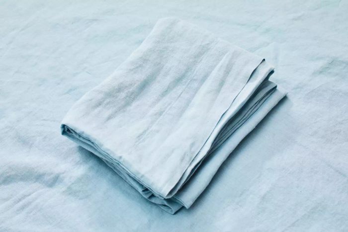 Tuft & Needle Hemp Sheet Set folded into a pile