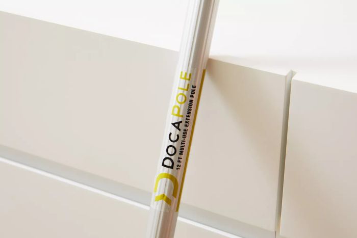 A close-up view of the DocaPole Microfiber Duster with Extension Pole.