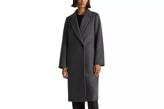 Quince Italian Wool Elegant Single-Breasted Coat