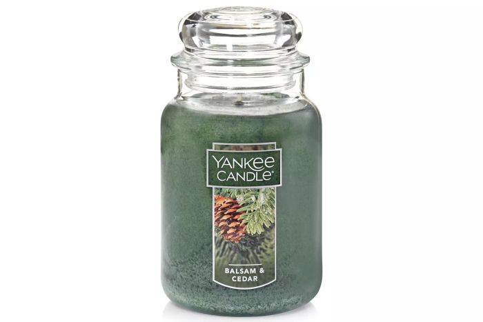 Amazon Yankee Candle Balsam & Cedar Scented, Classic 22oz Large Jar Single Wick Candle