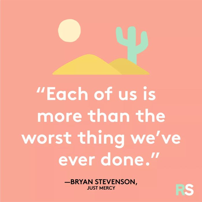 Motivational quotes, captions, and messages – A quote from Bryan Stevenson’s *Just Mercy*