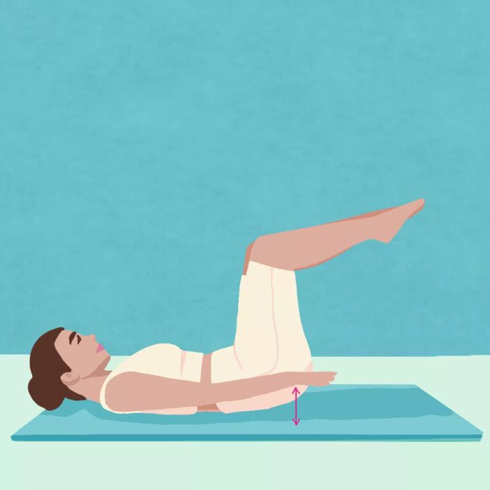 Illustration of Beginner Pilates The Hundred Exercise
