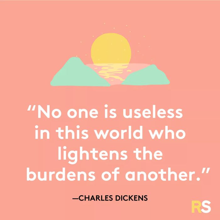 Inspirational motivational phrases, captions, and messages – a quote by Charles Dickens