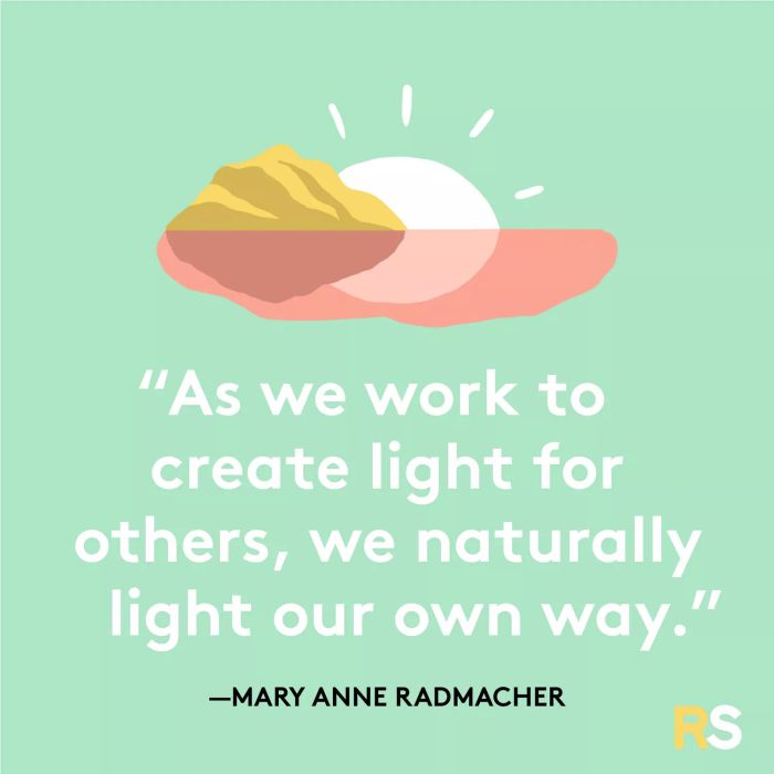 Inspirational and empowering quotes, captions, and messages – a quote by Mary Anne Radmacher