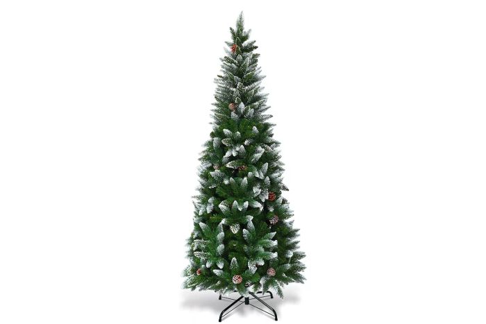 Walmart Costway 5ft Snow Flocked Unlit Pencil Christmas Tree