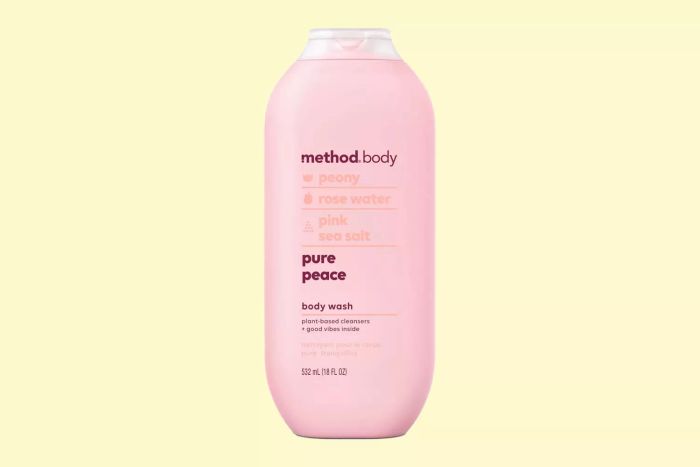 a collage showcasing Method Body Wash