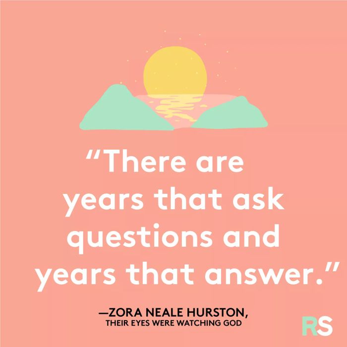 Inspirational quotes, captions, and messages – A quote from Zora Neale Hurston’s *Their Eyes Were Watching God*