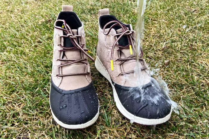 Water being poured onto the Sorel Women's Out N About III Classic Boot