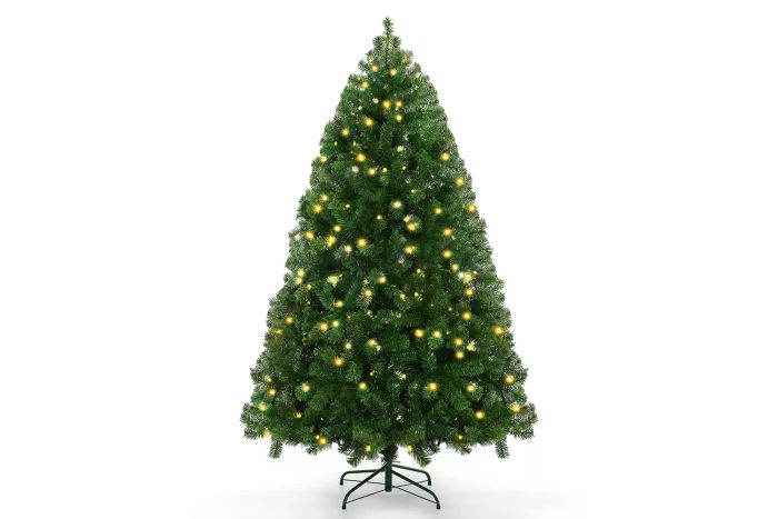 Walmart Funcid 6ft Premium Pre-Lit Hinged Artificial Christmas Tree