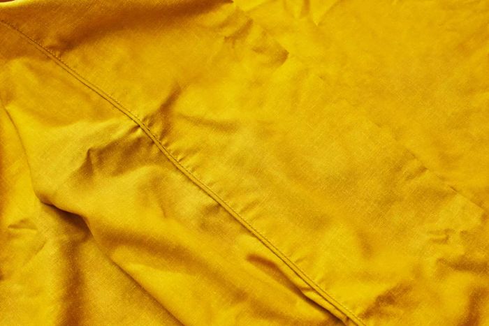 Close-up details of the Ettitude Linen+ Sheet Set.
