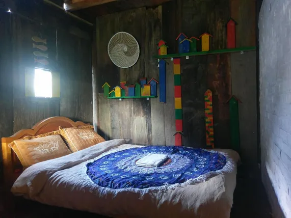 Ảnh Nhà mặt đất 20 m² 1 phòng ngủ, 0 phòng tắm riêng ở Lao Chải – Tả Van (Mountain Retreat Double Room - Mooc Homestay)
