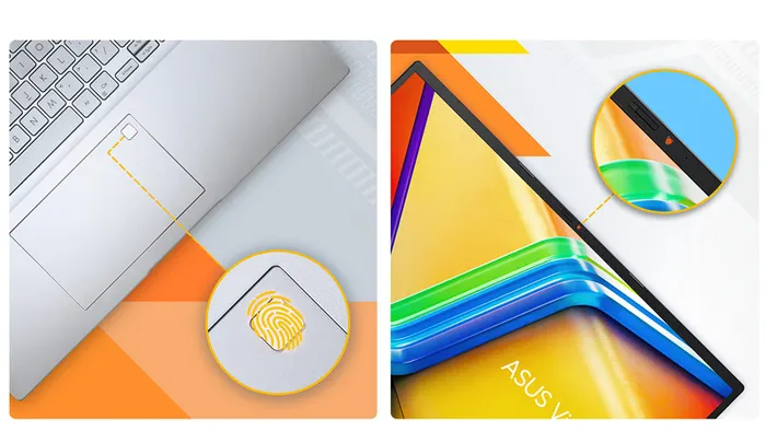 Sở hữu bàn phím ErgoSense Backlit Chiclet tiên tiến với bàn phím số ảo, các phím tắt thông minh.