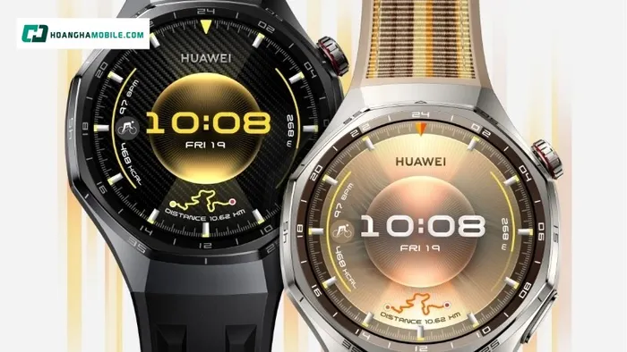 HUAWEI Watch GT 6 Pro là mẫu đồng hồ thông minh cao cấp từ HUAWEI, nổi bật với viền Titan và mặt kính Sapphire chắc chắn, bền bỉ