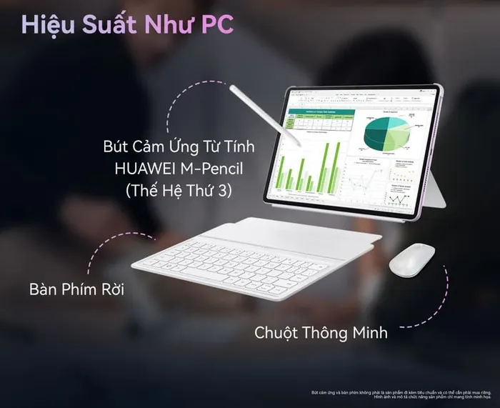 Máy tính bảng HUAWEI MatePad 11.5 PaperMatte có thiết kế bàn phím thông minh