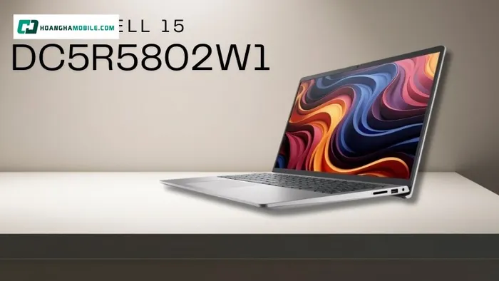 Laptop Dell 15 DC5R5802W1 với RAM 16GB & SSD 512GB đáp ứng tốt các tác vụ đa nhiệm