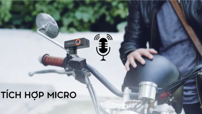Camera Hành Trình Xe Máy MotRid MD11 – Ghi âm bằng micro tích hợp