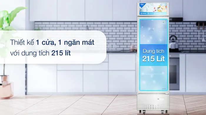 Tủ mát Aqua 215 lít AQS-AF340S - Dung tích