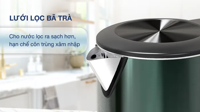Bình đun siêu tốc Sunhouse Mama 1.8 lít SHD1389 - Lưới lọc bã trà